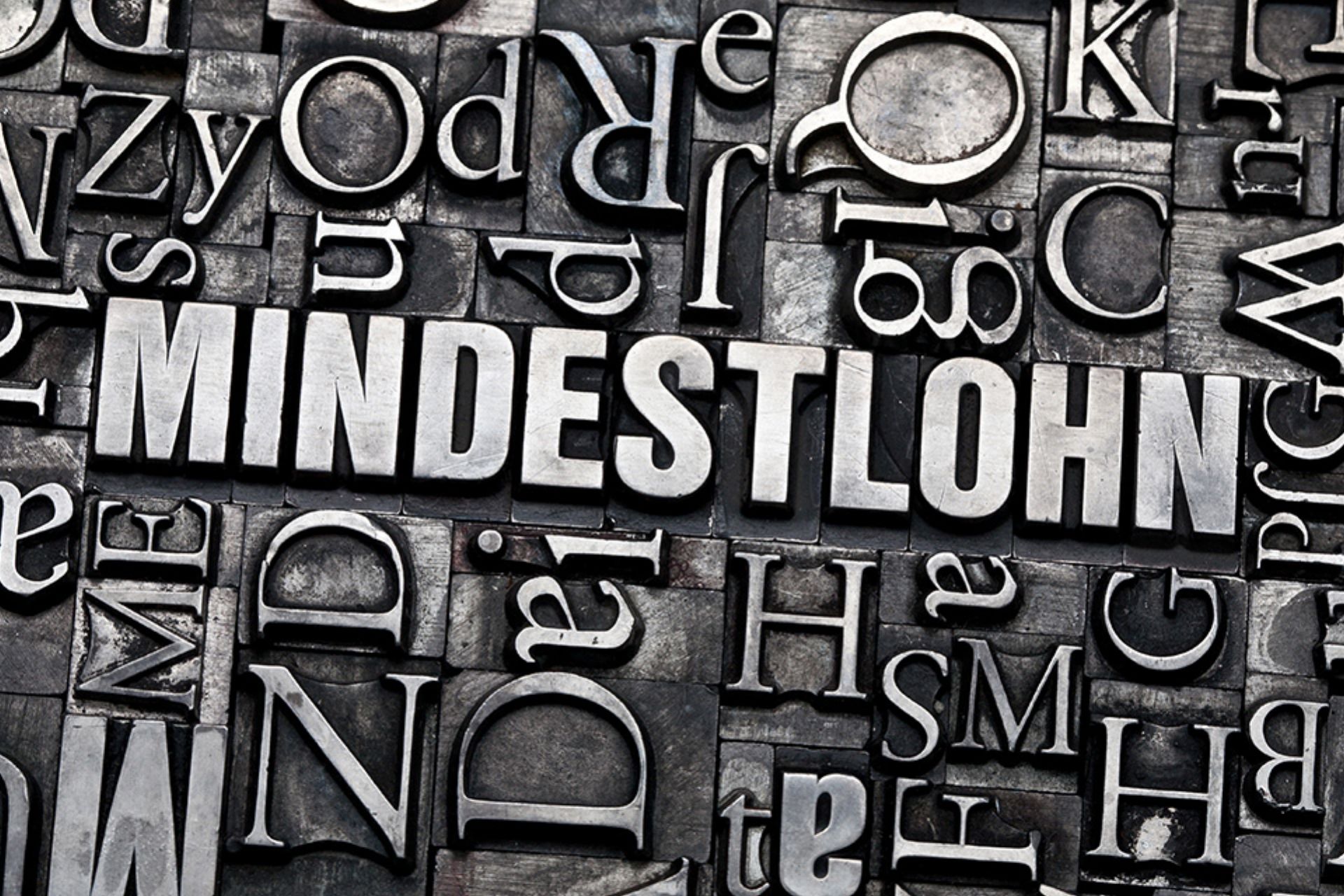 Schriftzug Mindestlohn